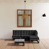 vidaXL Salon de jardin 5 pcs avec coussins Bois de pin massif
