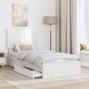 vidaXL Lit de Rangement Blanc 75 x 190 cm Bois d'ing&eacute;nierie