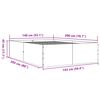 vidaXL Cadre de lit sans matelas ch&ecirc;ne sonoma 140x200 cm
