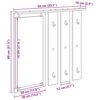 vidaXL Porte-manteau mural Blanc 84 x 10 x 80 cm Bois d'ing&eacute;nierie