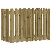 vidaXL Lit sur&eacute;lev&eacute; de jardin design de cl&ocirc;ture bois de pin impr&eacute;gn&eacute;