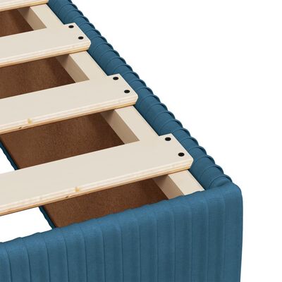 vidaXL Sommier à lattes de lit et matelas bleu foncé 120x190cm velours