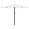 vidaXL Parasol de jardin avec m&acirc;t en acier blanc 324x324x247 cm