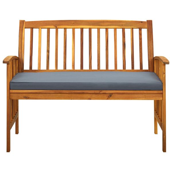 vidaXL Banc de jardin avec coussin 119 cm Bois solide d'acacia