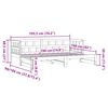 vidaXL Lit de jour et lit gigogne sans matelas 90x190 cm bois massif