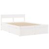 vidaXL Lit avec tiroirs et matelas blanc 140x190 cm bois massif de pin