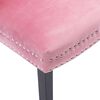 vidaXL Chaises &agrave; manger lot de 2 rose velours
