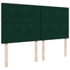 vidaXL Sommier &agrave; lattes de lit et matelas Vert fonc&eacute; 200x200cm Velours