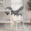 vidaXL Tabourets de bar lot de 2 gris clair tissu