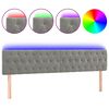 vidaXL T&ecirc;te de lit &agrave; LED Gris clair 200x7x78/88 cm Velours