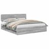 vidaXL Cadre de lit Gris Sonoma 180 x 200 cm Bois d&rsquo;ing&eacute;nierie