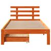 vidaXL Cadre de lit avec tiroirs sans matelas cire marron 100x200 cm