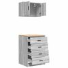 vidaXL Armoires de garage 2 pcs sonoma gris bois d'ing&eacute;nierie