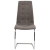 vidaXL Chaises &agrave; manger cantilever lot de 2 taupe tissu