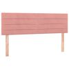 vidaXL T&ecirc;tes de lit 2 pcs Rose 72x5x78/88 cm Velours