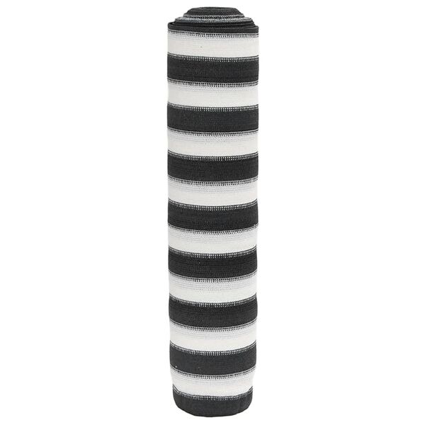 vidaXL Filet brise-vue anthracite et blanc 1,2x10 m PEHD 195 g/m&sup2;