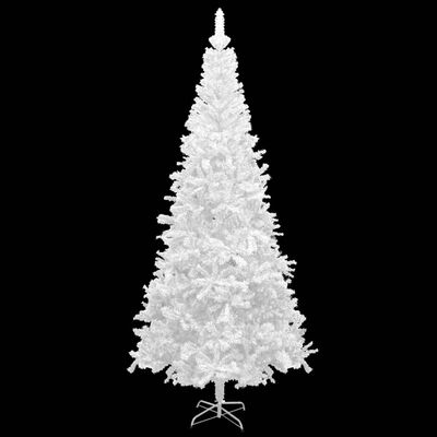 vidaXL Arbre de Noël artificiel avec LED et boules L 240 cm Blanc
