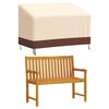 vidaXL Housse de banc 2 places beige 132x71x56/81 cm oxford 600D