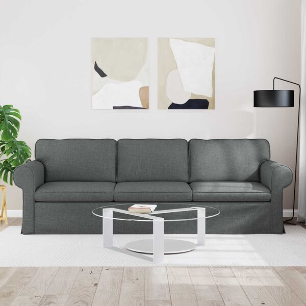 vidaXL Canap&eacute; Gris fonc&eacute;
