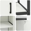 vidaXL Ensemble de rangement cuisine 2 pcs Blanc Acier lamin&eacute; &agrave; froid