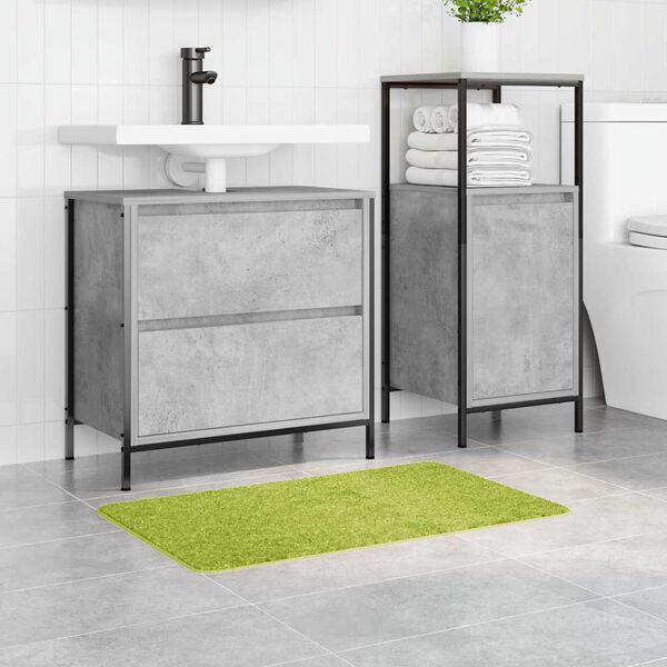 vidaXL Tapis de bain antid&eacute;rapant Vert 50 x 80 cm PP
