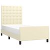 vidaXL Cadre de lit sans matelas cr&egrave;me 100x200 cm similicuir