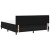 vidaXL Lit &agrave; ressorts avec matelas avec LED Noir 180 x 200 cm tissu
