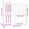 vidaXL T&ecirc;te de lit Gris 126x4x110 cm Bois massif de pin