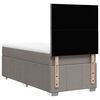 vidaXL Sommier &agrave; lattes de lit avec matelas Taupe 90x190 cm Tissu