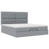 VidaXL Cadre de lit ottoman et matelas gris clair 160x200cm tissu