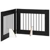 vidaXL Porte de chien pliable avec supports 2 pc Ch&ecirc;ne noir 160,5 cm