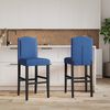 vidaXL Chaises de bar lot de 2 bois massif d'h&eacute;v&eacute;a et tissu