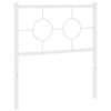 vidaXL Tête de lit métal blanc 80 cm