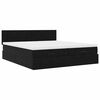 VidaXL Cadre de lit ottoman avec matelas noir 180x200cm velours