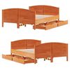 vidaXL Cadre de lit sans matelas cire marron 140x190cm bois pin massif
