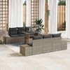 vidaXL Ensemble de canap&eacute; de jardin avec coussin 7 pcs Gris