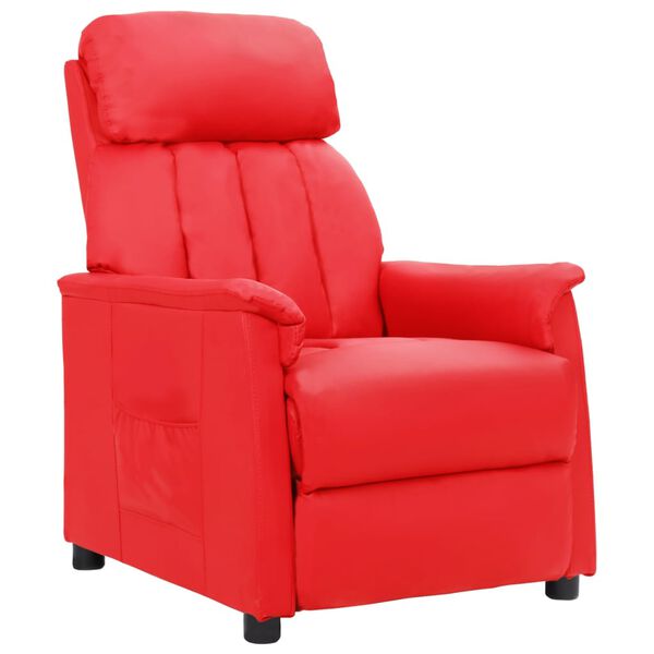 vidaXL Fauteuil inclinable Rouge Similicuir
