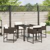 vidaXL Ensemble de salle &agrave; manger pour jardin 5 pcs Marron polyrotin