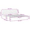 vidaXL Cadre de lit avec LED sans matelas vert fonc&eacute; 200x200 cm velours