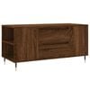 vidaXL Table basse ch&ecirc;ne marron 102x44,5x50 cm bois d'ing&eacute;nierie