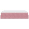 VidaXL Cadre de lit ottoman avec matelas rose 140x200 cm velours