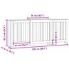 vidaXL Cache-radiateur noir 205x21,5x83,5 cm bois d'ing&eacute;nierie