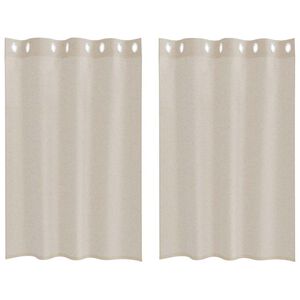 vidaXL Rideau en Voile 2 pcs Couleur sable 140 x 140 cm Polyester