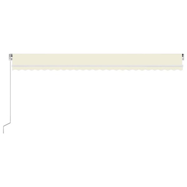 vidaXL Auvent manuel r&eacute;tractable 600x350 cm Cr&egrave;me