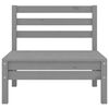 vidaXL Canap&eacute;s centraux de jardin 2 pcs gris bois de pin massif