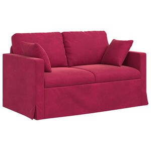 vidaXL Canap&eacute; Bordeaux 138 x 78 x 80 cm Velours