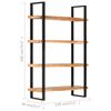 vidaXL Biblioth&egrave;que &agrave; 4 niveaux 120x40x180 cm Bois d'acacia massif