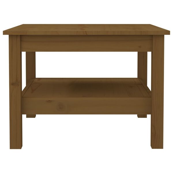 vidaXL Table basse Marron miel 55x55x40 cm Bois massif de pin