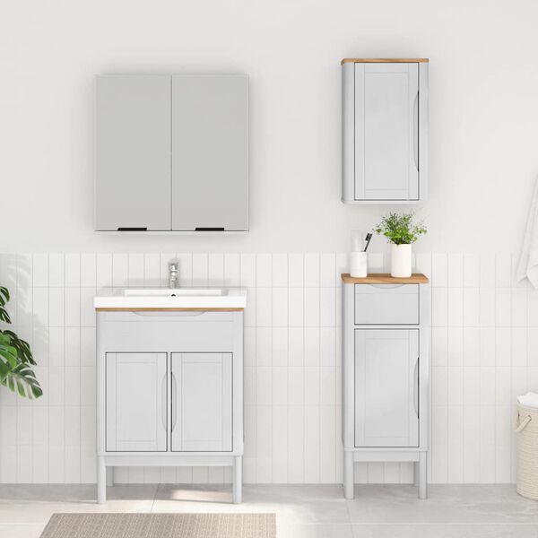vidaXL Ensemble de mobilier de salle de bain FLORO 3 pcs Blanc