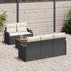 vidaXL Ensemble de canap&eacute; de jardin avec coussin 6 pcs Noir polyrotin